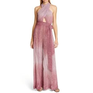 Patbo Wrap Lurex Halter Jumpsuit